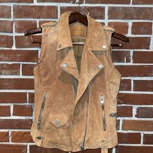 Womens BLANK Suede Tan Vest